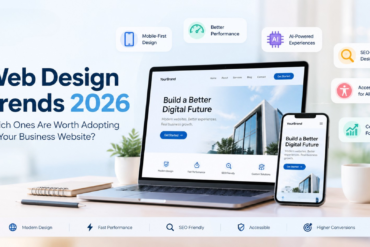 Web design trends 2026 featuring modern, responsive, fast, SEO-friendly and conversion-focused website design.